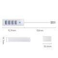 Hub USB-A Orico PW4U-U3-015-WH-EP 4x USB-A 3.1 biały - 1690319