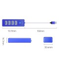 Hub USB-A Orico PW4U-U3-015-BL-EP 4x USB-A 3.1 niebieski - 1690321