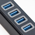 Hub USB-C Orico PW4U-C3-015-BK-EP 4x USB-A 3.1 czarny - 1690325