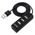 Hub USB Unitek Y-2140 4x USB 2.0 mini czarny - 738288