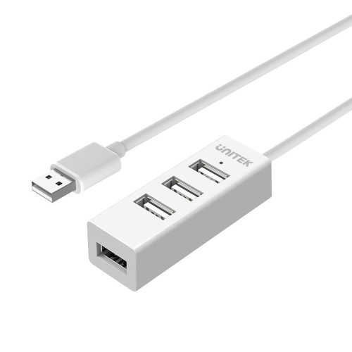 Hub USB Unitek Y-2146 4xUSB 2.0 mini biały - 738480