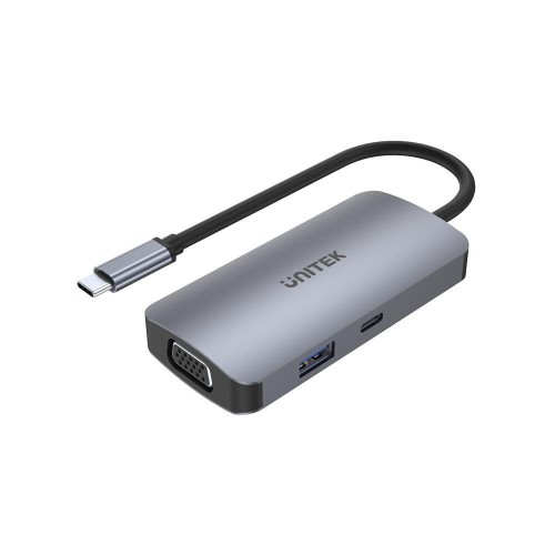 Hub USB-C Unitek D1051A 1x USB 3.1, VGA, 2x HDMI, PD - 782143