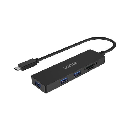 Hub USB-C Unitek H1108B 3x USB 3.1 Gen 1, SD/microSD - 782132