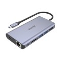Hub USB-C Unitek D1056A, 2x USB 3.1, HDMI, DP, RJ45, SD - 878053
