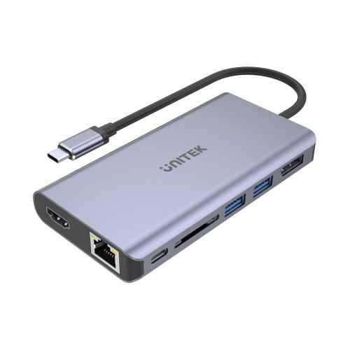 Hub USB-C Unitek D1056A, 2x USB 3.1, HDMI, DP, RJ45, SD - 878053