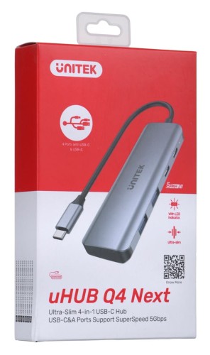 Hub USB-C Unitek H1107Q 3.1, 2x USB-A, 2x USB-C, 5Gbps - 1065355