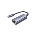 Kabel adapter Unitek U1323A USB-C - RJ45, 1Gbps, LAN, Ethernet, PD 100W - 1037857