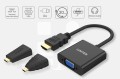 Adapter Unitek Y-6355 mini-micro HDMI to VGA + audio - 1691298
