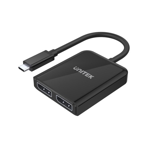Kabel adapter Unitek V1407A USB-C - 2xDP 1.4, 8K, 60Hz - 1037886