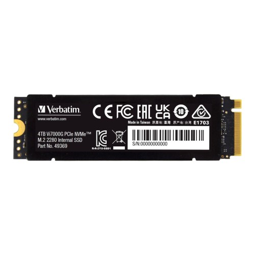 Dysk SSD Verbatim Vi7000G 4TB M.2 PCIe Gen4 NVME 2280 (7000/6400 MB/s) - 1692487