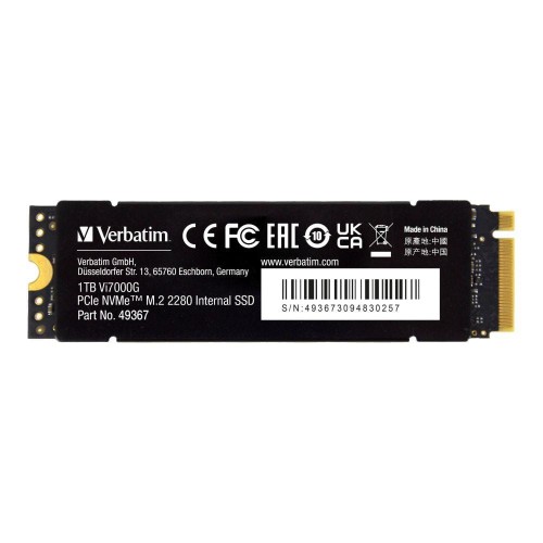 Dysk SSD Verbatim Vi7000G 1TB M.2 PCIe Gen4 NVME 2280 (7400/5500 MB/s) - 1670183