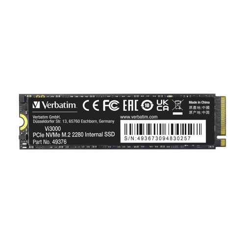 Dysk SSD Verbatim Vi3000 2TB M.2 PCIe Gen3 NVME 2280 (3300/3000 MB/s) - 1670187
