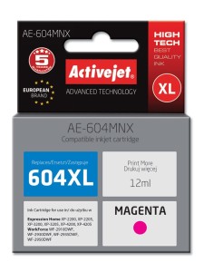 Activejet Tusz AE-604MNX (zamiennik Epson 604XL C13T10H34010; Supreme; wydajność 350 stron;  12 ml; magenta)