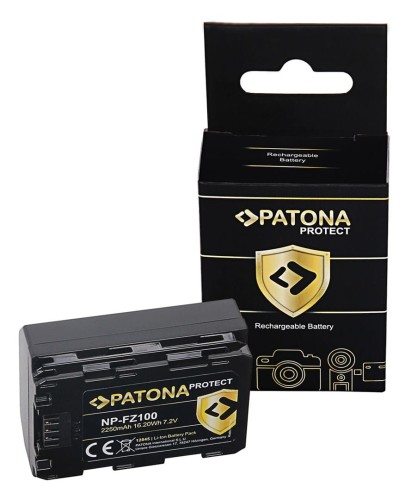 Akumulator Patona Protect NP-FZ100 2250mAh / 16,2Wh  do Sony NP-FZ100 do Sony A7 III, A7R III, A9 - 1427010