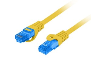 Patchcord Lanberg S/FTP kat.6A 0,5m LSZH CCA fluke passed żółty