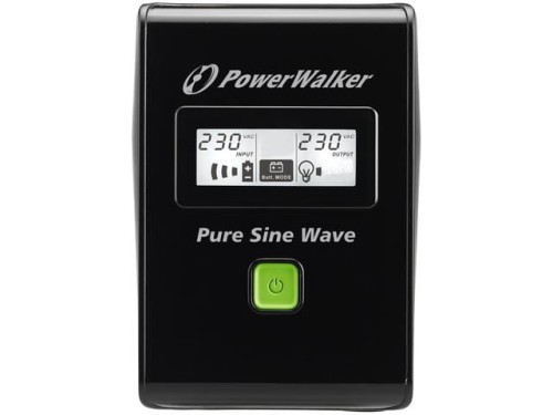 Zasilacz awaryjny UPS Power Walker Line-Interactive 800VA 2xSchuko 230, czysty sinus, RJ11/45 in/out, USB, LCD - 1402365