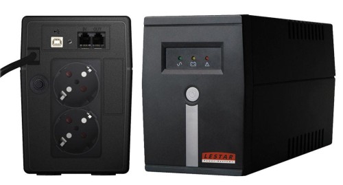 Zasilacz awaryjny UPS Lestar MC- 855SSU Line-Interactive AVR 2xSCH 800VA/480W USB BLACK - 984216