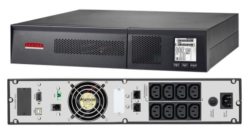 Zasilacz awaryjny UPS Lestar OtRT- 825 800VA/640W PF 0,8 Sinus LCD RT 2x7Ah 8xIEC USB RS RJ-45 w/1A charger - 698053