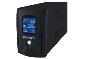UPS  QOLTEC 600VA 360W / 1xIEC / 2xSchuko / LCD