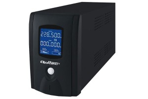 UPS  QOLTEC 800VA 480W / 1xIEC / 2xSchuko / LCD