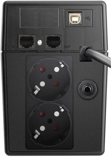 Zasilacz awaryjny UPS Power Walker Line-Interactive 600VA 2X SCHUKO 230V RJ11/45 IN/OUT, USB, LCD - 1402328