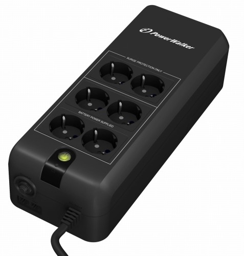 Zasilacz awaryjny UPS Power Walker Off-Line 600VA 4X Schuko + 2X Schuko out (listwa zasilająca) - 958948