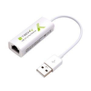 Kabel adapter / karta sieciowa Techly USB-A / RJ45 10/100Mbps