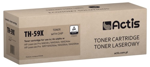 Toner Actis TH-59X (zamiennik HP CF259X; Supreme; 10000 stron; czarny). Z chipem. Zalecamy wyłączenie aktualizacji oprogramowania drukarki, nowa aktualizacja może powodować problemy z właściwym działa - 1129957