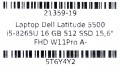 DELL LATITUDE 5500 i7-8665U 16GB 512GB SSD 15" FHD Win11pro + zasilacz UŻYWANY - 1732518