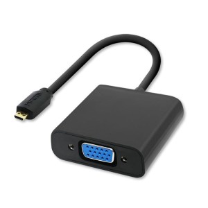 Adapter Qoltec Micro HDMI M / VGA |+3.5mm AUX | 0,2m
