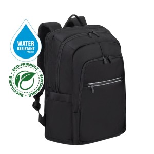 Plecak do notebooka 17,3" RIVACASE ECO Alpendorf 7569, czarny, z ekologicznego, wodoodpornego materiału z recyklingu (rPET)
