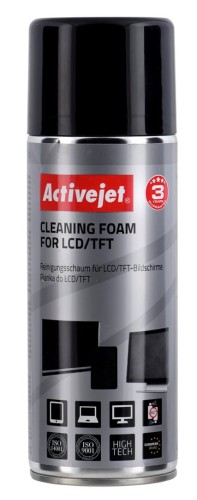 Activejet AOC-105 Pianka do czyszczenia matryc (400 ml) Antystatyczna pianka z aktywnymi cząsteczkami środków powierzchniowo-czynnych usuwająca wszelkiego rodzaju zanieczyszczenia z wyświetlaczy w lap - 719359