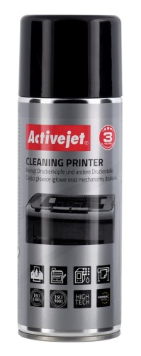 Activejet AOC-401 Preparat do czyszczenia drukarek, urządzeń (400 ml) Niezbędny w każdym biurze i każdym domu wyposażonym w drukarkę. Specjalny środek czyszczący w spray'u przeznaczony jest do delikat - 820421