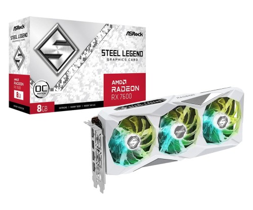 Karta VGA ASRock Radeon RX 7600 Steel Legend 8GB OC GDDR6 128bit HDMI+3xDP PCIe4.0 - 1607412