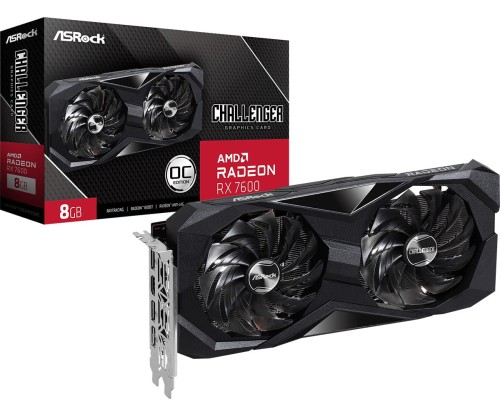 Karta VGA ASRock Radeon RX 7600 Challenger 8GB OC GDDR6 128bit HDMI+3xDP PCIe4.0 - 1507799