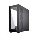 GEMBIRD OBUDOWA FORNAX X450MAX MIDI-TOWER (2X USB 3.0, 2X USB 2.0, 1X USB-C, HD AUDIO, SZKLANY PANEL BOCZNY, ARGB) CZARNA - 1684371