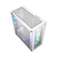 GEMBIRD OBUDOWA FORNAX X450MAX MIDI-TOWER (2X USB 3.0, 2X USB 2.0, 1X USB-C, HD AUDIO, SZKLANY PANEL BOCZNY, ARGB) BIAŁA - 1684382