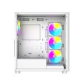 GEMBIRD OBUDOWA FORNAX X450MAX MIDI-TOWER (2X USB 3.0, 2X USB 2.0, 1X USB-C, HD AUDIO, SZKLANY PANEL BOCZNY, ARGB) BIAŁA - 1684387