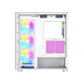 GEMBIRD OBUDOWA FORNAX X450MAX MIDI-TOWER (2X USB 3.0, 2X USB 2.0, 1X USB-C, HD AUDIO, SZKLANY PANEL BOCZNY, ARGB) BIAŁA - 1684386