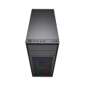 GEMBIRD OBUDOWA FORNAX M100RGB MIDI-TOWER (2X USB .0, 1X USB 3.0, HD AUDIO, PODŚWIETLENIE RGB) SZKLANY PANEL BOCZNY, CZARNA - 1684363