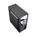GEMBIRD OBUDOWA FORNAX M100RGB MIDI-TOWER (2X USB .0, 1X USB 3.0, HD AUDIO, PODŚWIETLENIE RGB) SZKLANY PANEL BOCZNY, CZARNA - 1684364