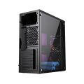 GEMBIRD OBUDOWA FORNAX M100RGB MIDI-TOWER (2X USB .0, 1X USB 3.0, HD AUDIO, PODŚWIETLENIE RGB) SZKLANY PANEL BOCZNY, CZARNA - 1684365