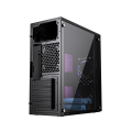 GEMBIRD OBUDOWA FORNAX M100B MIDI-TOWER (2X USB 2.0, 1X USB 3.0, HD AUDIO) , NIEBIESKIE PODŚWIETLENIE,CZARNA - 1684355