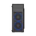GEMBIRD OBUDOWA FORNAX M100B MIDI-TOWER (2X USB 2.0, 1X USB 3.0, HD AUDIO) , NIEBIESKIE PODŚWIETLENIE,CZARNA - 1684350