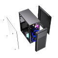 GEMBIRD OBUDOWA FORNAX M100B MIDI-TOWER (2X USB 2.0, 1X USB 3.0, HD AUDIO) , NIEBIESKIE PODŚWIETLENIE,CZARNA - 1684358