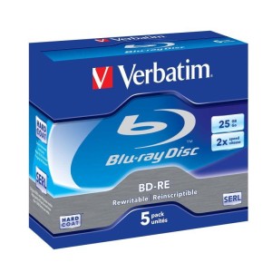 Płyty BD-RE Verbatim 2x 25GB (Jewel Case 5) Blu-Ray WHITE BLUE