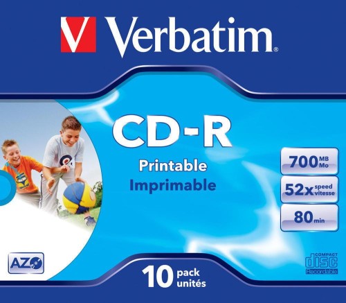CD-R Verbatim 700MB AZO printable (10 Jewel Case) - 1669786