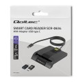 Czytnik kart chipowych ID Qoltec SCR-0634 | USB typu C - 1009972