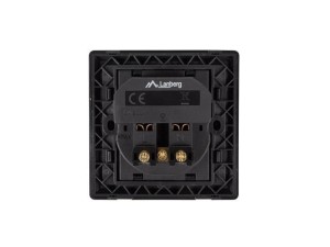 Gniazdo podtynkowe Lanberg 230V pojedyncze + 2x USB 2.1 A schuko czarne