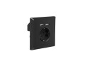 Gniazdo podtynkowe Lanberg 230V pojedyncze + 2x USB 2.1 A schuko czarne - 1398238